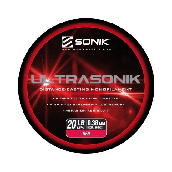 Sonik Ultrasonik Monofilamento Rojo 0.38mm 820m 1 Sonik Ultrasonik Monofilamento Rojo 0.38mm 820m
