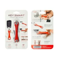 Llavero Compacto KeySmart Rojo Almeja